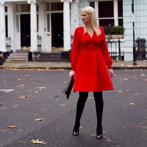 Kate Spade BNWOT Tie Waist Cocktail and Holiday dress. Lollipop Red color